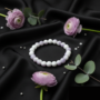 Premium Purple Beaded Stretch Bracelet – Elegant Dual-Tone Design - Buy Online at Alikart