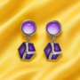 Premium Purple Geometric Dangle Earrings for Sophisticated Style - Buy Online at Alikart
