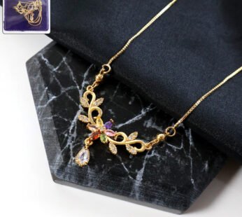Radiant Bloom Gold-Plated Floral Pendant Necklace for Women