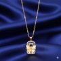 Premium Radiant Butterfly Geometric Gold Pendant Necklace - Buy Online at Alikart