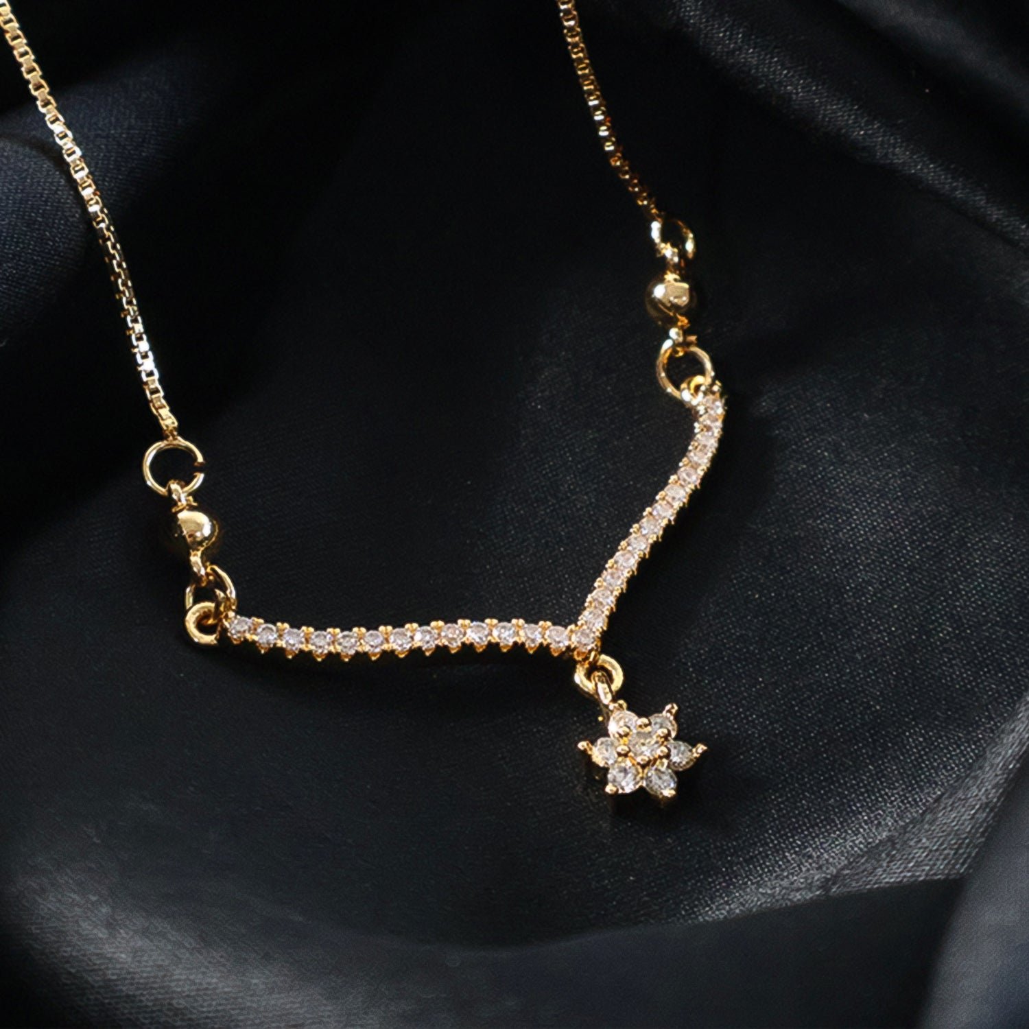 Radiant Celestial Star Pendant Necklace – Gold-Plated Statement Jewelry - Detailed Feature View 1