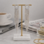 Premium Radiant Crystal Tassel Drop Earrings – Glamorous Statement Jewelry - Buy Online at Alikart