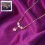 Premium Radiant Floral Crystal Pendant Necklace – Gold-Tone Sophistication - Buy Online at Alikart