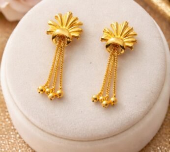Radiant Gold Drop Earrings – Chic Lightweight Party Jewelry for Women