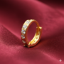 Premium Radiant Gold-Plated Cubic Zirconia Hinged Nose Hoop - Buy Online at Alikart