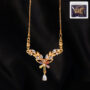 Premium Radiant Gold-Tone Botanical Leaf Pendant Necklace for Women - Buy Online at Alikart