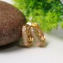 Premium Radiant Gold-Tone Cubic Zirconia Hoop Earrings – Sophisticated Everyday Elegance - Buy Online at Alikart