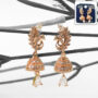 Premium Radiant Peacock Cubic Zirconia Jhumka Earrings – Artisan Crafted Elegance - Buy Online at Alikart