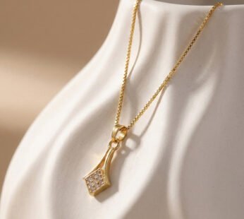 Radiant Square Crystal Cluster Pendant Necklace
