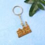 Premium Ram Mandir Keychain – Premium Golden Metal Devotional Accessory - Buy Online at Alikart