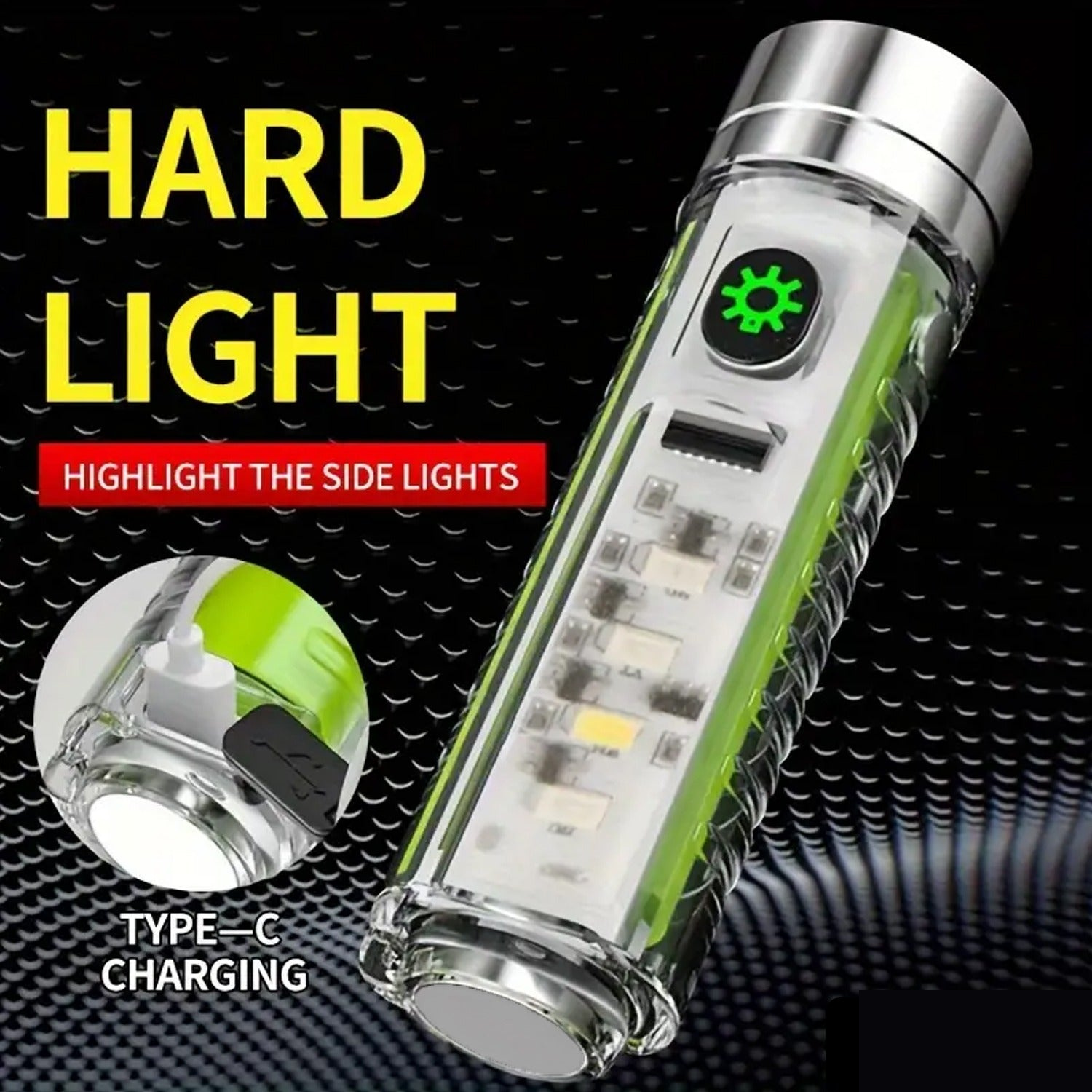 Rechargeable Flashlight – USB Mini LED Torch with Zoom | Poravar - Detailed Feature View 1