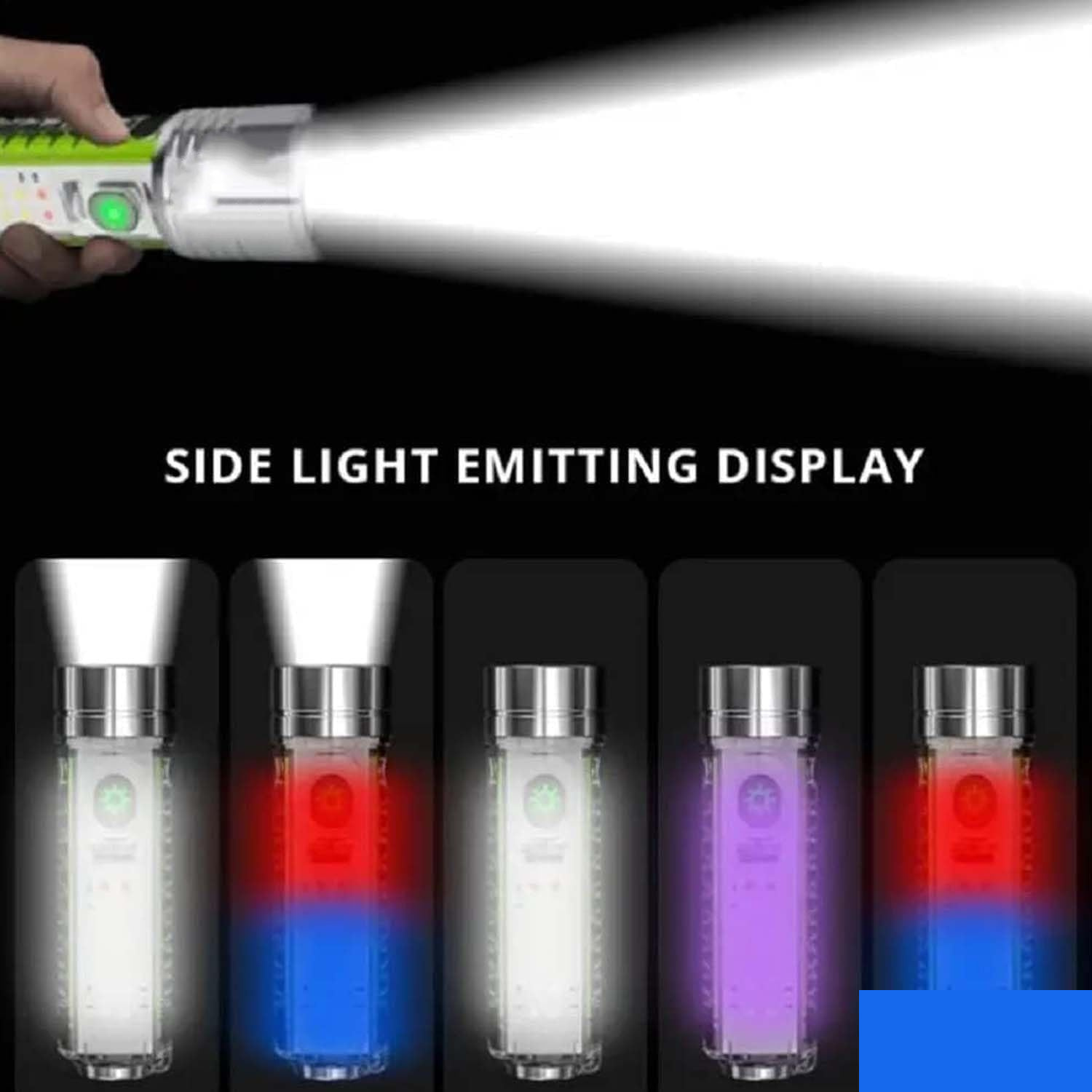 Rechargeable Flashlight – USB Mini LED Torch with Zoom | Poravar - Detailed Feature View 6