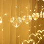 Premium Romantic Heart-Shaped LED Curtain String Lights – 12-Heart Decorative Lighting for Weddings, Bedrooms, and Special Occasions - Buy Online at Alikart