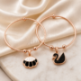 Premium Rose Gold Bracelets with Seashell and Swan Charm Accents - Buy Online at Alikart