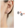 Premium Rose Gold Flat Back Stud Earrings – Comfortable Internally Threaded Set - Buy Online at Alikart