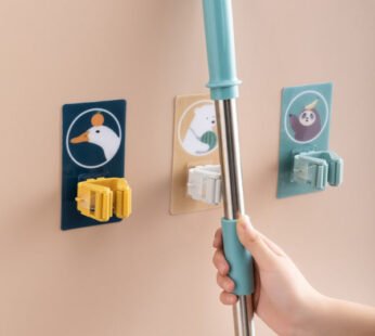 Self Adhesive Mop Holder – Wall Mounted Organiser | Velvet Organizers