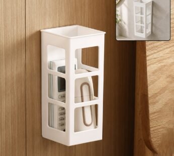 Self-Adhesive Wall Mounted Remote Control and Smartphone Organizer Holder