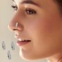 Premium Set of 3 Cubic Zirconia Clip-On Nose Rings – Pain-Free Faux Piercing Jewelry - Buy Online at Alikart