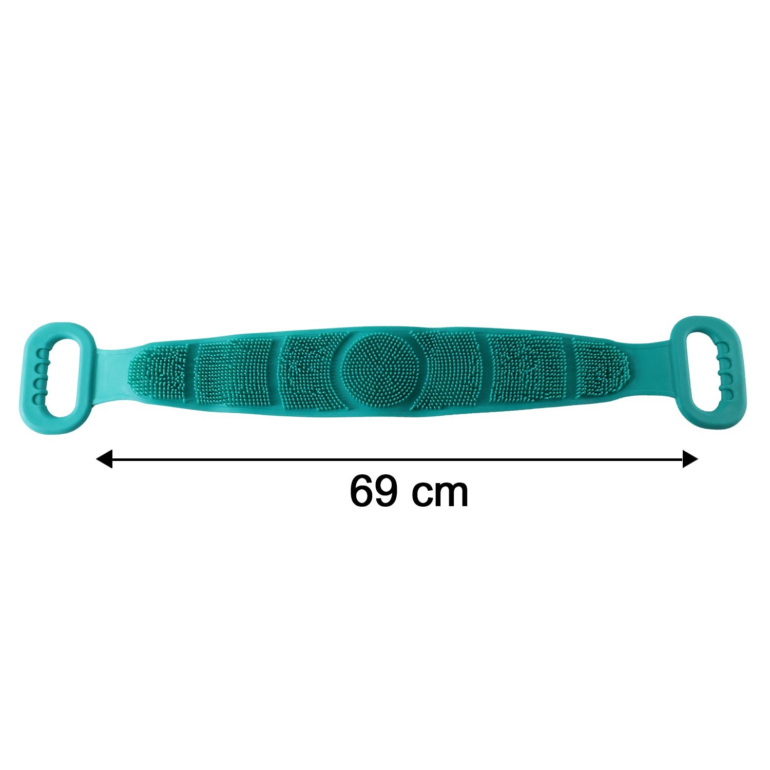 Silicone Body Scrubber Bath Belt Dual Handle Back Exfoliating Strap - Detailed Feature View 4