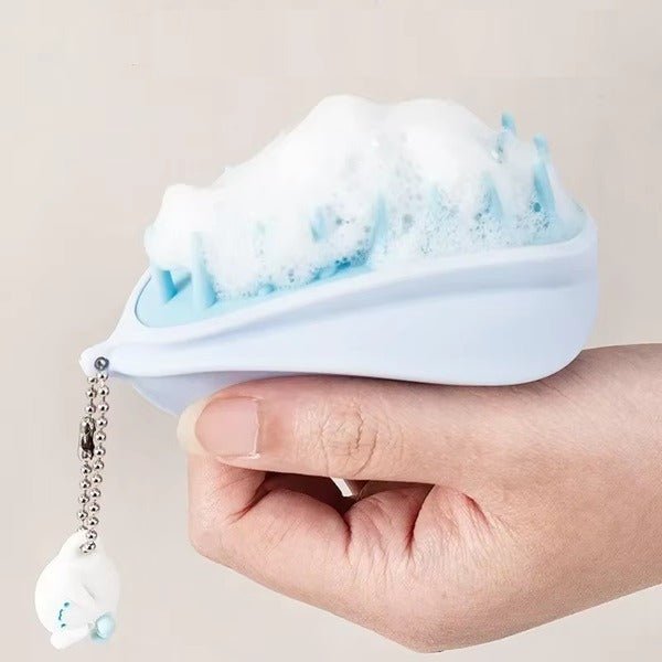 Silicone Shampoo Scalp Massage Comb - Detailed Feature View 2