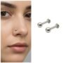 Premium Silver-Plated Multipurpose Body Piercing Stud Combo - Comfortable Ear and Lip Jewelry - Buy Online at Alikart