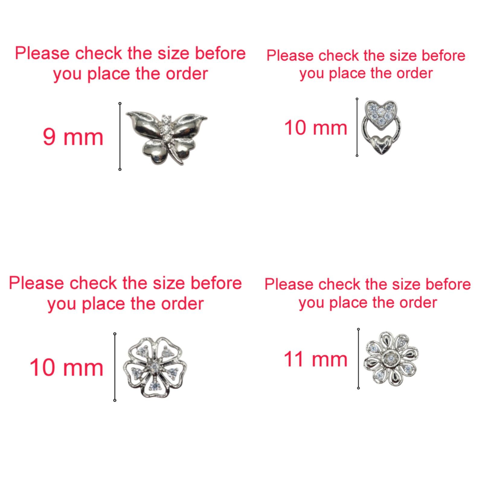 Silver Plated Stud Earrings Set – Floral & Butterfly Combo Pack - Detailed Feature View 3