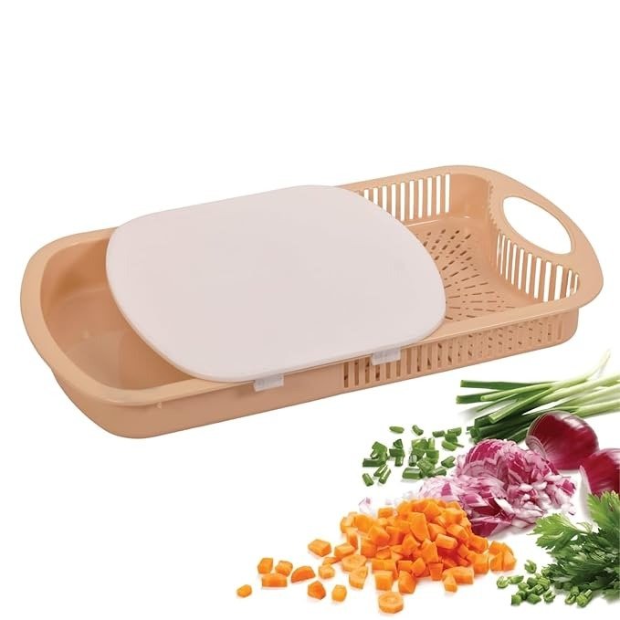 Premium Slide-Out Prep Station: Multipurpose Cutting Board with Integrated Waste Tray - Buy Online at Alikart