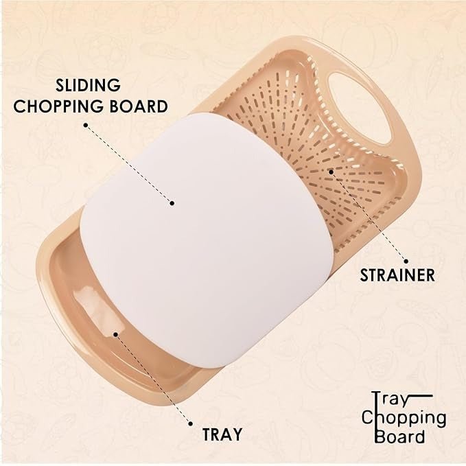 Slide-Out Prep Station: Multipurpose Cutting Board with Integrated Waste Tray - Detailed Feature View 1