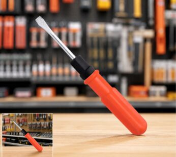 Small 2 in 1 screwdriver – Reversible flathead and Phillips tool for home & work