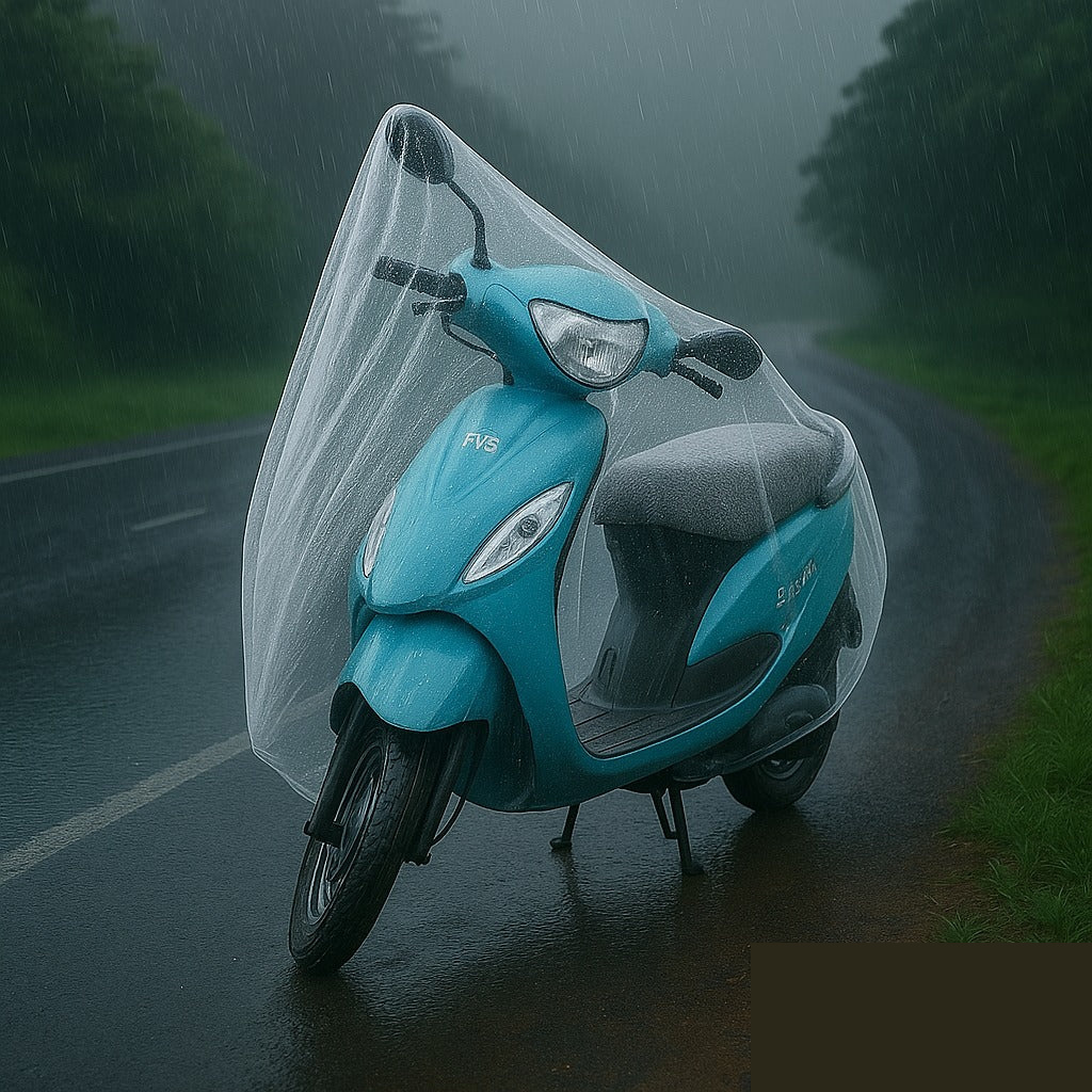 Small Plastic Activa Bike Cover – Waterproof & Dustproof 220 cm - Detailed Feature View 2