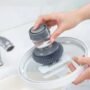 Premium Soap Dispensing Dish Brush – Easy Kitchen Cleaning | VelvetBubbles - Buy Online at Alikart