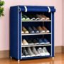 Premium Space-Saving 4 Tier Shoe Rack with Protective Fabric Cover - Buy Online at Alikart