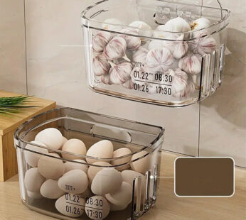 Space-Saving Adhesive Wall-Mounted Organizer Basket