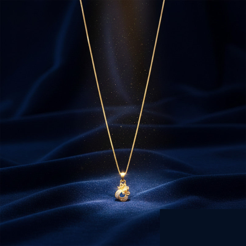 Sparkling Crystal Teardrop Pendant Necklace – Elegant Artistic Statement Jewelry for Women - Detailed Feature View 1