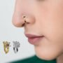 Premium Sparkling CZ Cluster Non-Piercing Nose Ring Set – Elegant Faux Diamond Clip-On Nath Combo - Buy Online at Alikart