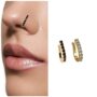 Premium Sparkling Floral Non-Piercing Nose Cuffs in Rose Gold - 2 Pack - Buy Online at Alikart