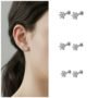 Premium Sparkling Floral Silver-Plated Stud Earrings - 3-Pair Value Set - Buy Online at Alikart