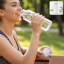 Premium Square Plastic Water Bottle 450 ML Transparent with Wrist Strap - Buy Online at Alikart