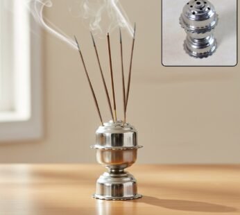 Stainless Steel Big Jasmine Agarbatti Stand – Multi-Stick Incense Holder