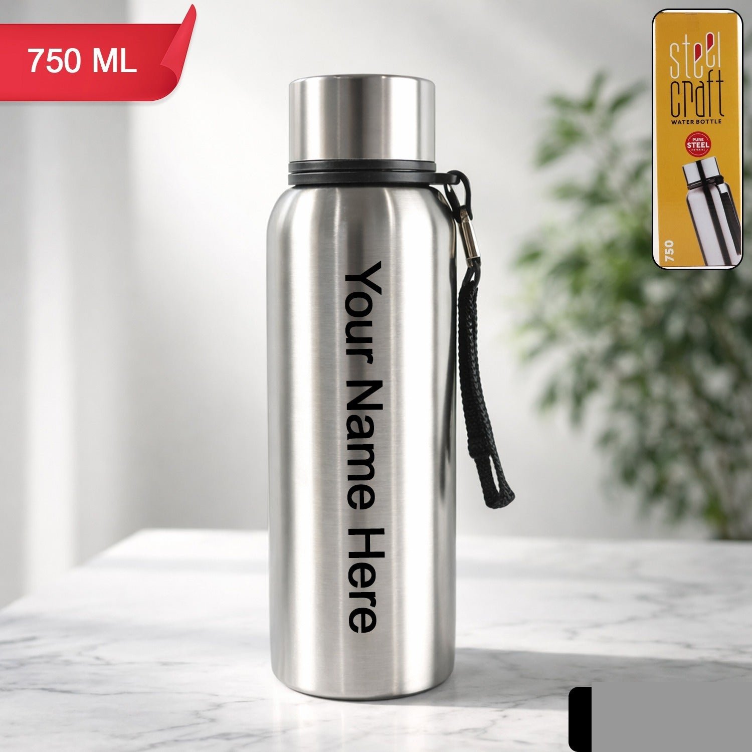 Stainless Steel Vacuum Insulated Water Bottle – Durable 750ml - Detailed Feature View 1