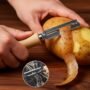 Premium Stainless Steel Vegetable Peeler – Sharp, Comfortable Wooden Grip - Buy Online at Alikart