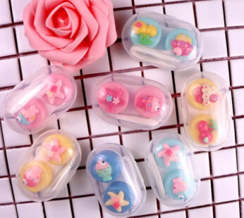 Starfish Contact Lens Case | Portable Plastic Lens Storage Box for Travel & Daily Use (Random Color-Pack of 1)