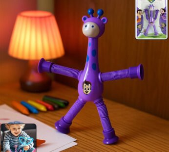 Stretchable Giraffe Pop-Tube Sensory Fidget Toy for Kids