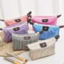 Premium Striped Handy Travel Pouch Set | Travel Cosmetic & Toiletry Organizer Bags (Pack of 2 Pcs) - Buy Online at Alikart