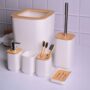 Premium Stylish White Bathroom Set 6 Pcs - Buy Online at Alikart