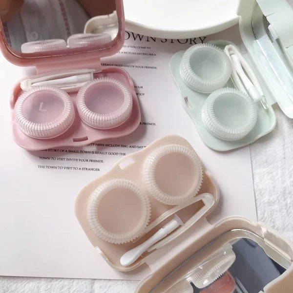 Premium Sweet Simple Contact Lens Case – Portable Travel Lens Storage for Daily Use | Safe & Hygienic Lens Holder - Buy Online at Alikart