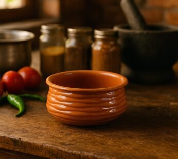 Terracotta-Style Serving Bowl – Glossy, Durable & Multipurpose
