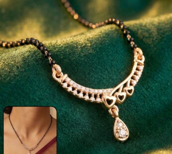 Timeless Teardrop Mangalsutra Necklace with Radiant Stone Accents