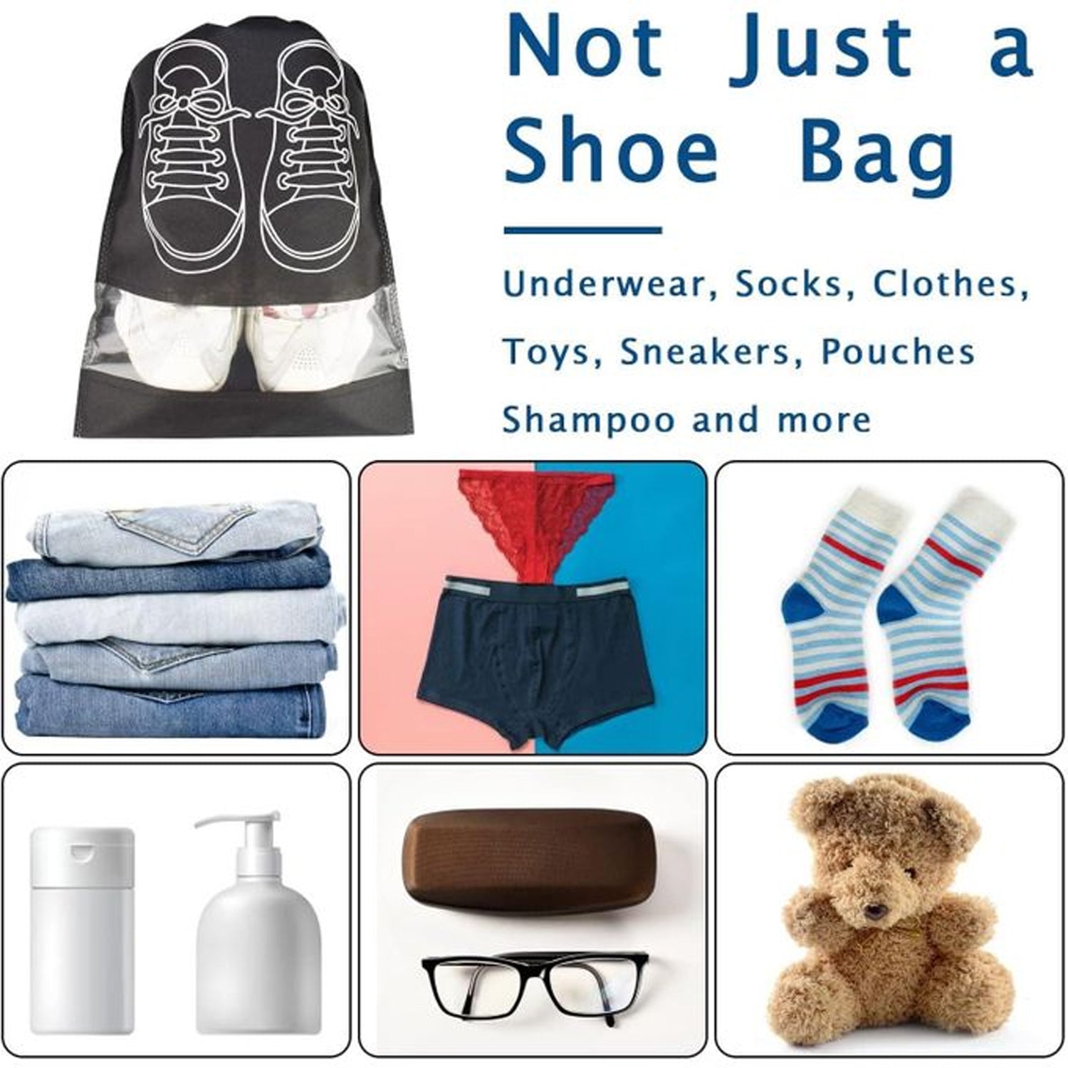 Travel Shoe Storage Bag – Waterproof, Compact & Lightweight - Detailed Feature View 2