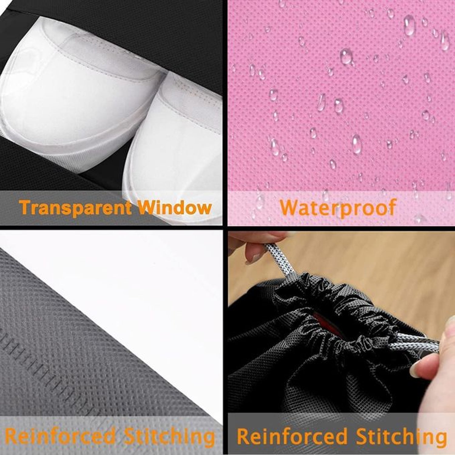Travel Shoe Storage Bag – Waterproof, Compact & Lightweight - Detailed Feature View 6